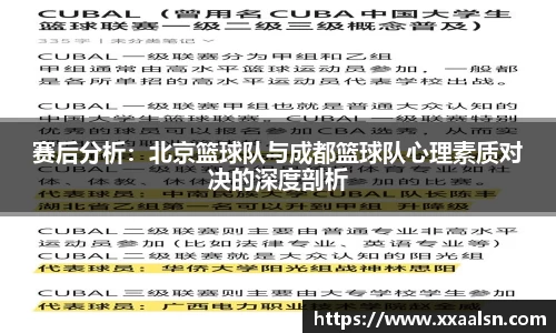 赛后分析：北京篮球队与成都篮球队心理素质对决的深度剖析